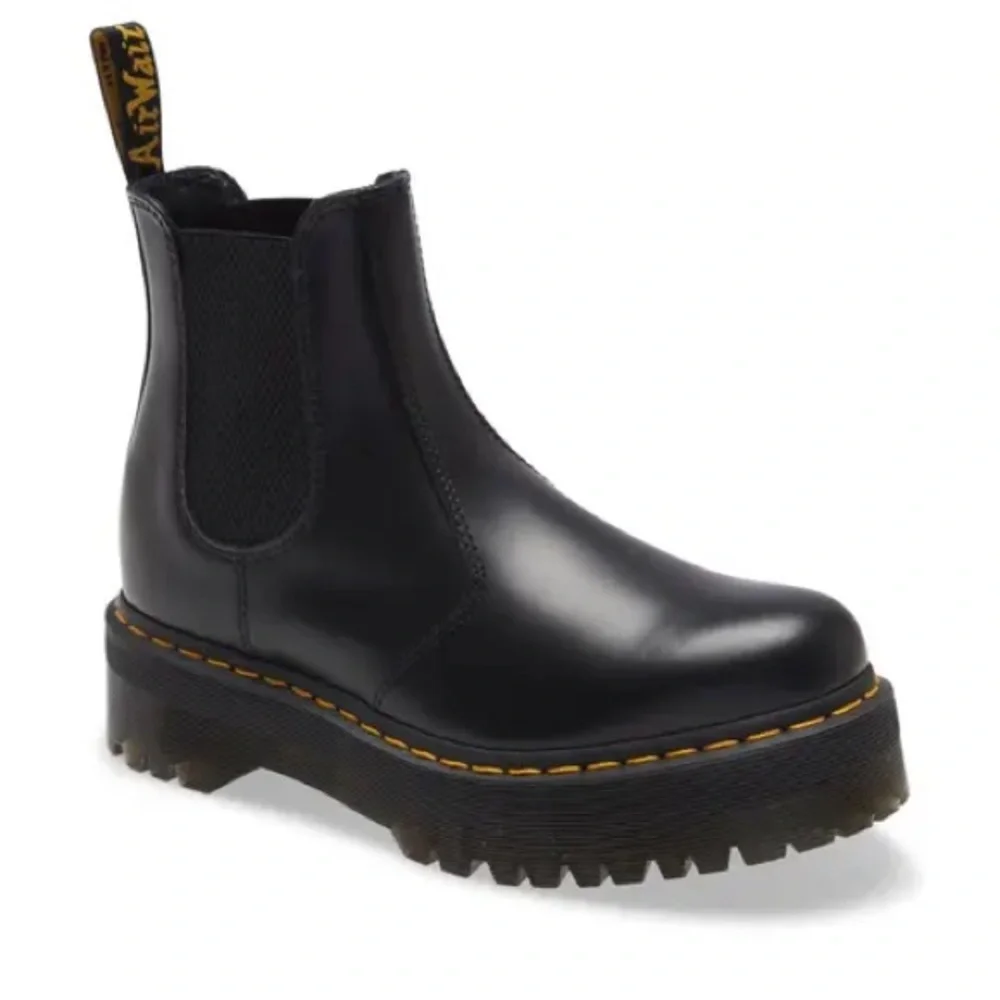 Dr Martens‎ 2976 Quad Platform Chelsea Boots Womens 11 Mens 10 Black Leather New